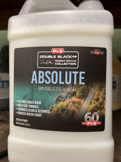 P&S Absolute Rinseless Wash, Polymer Based Wash, Reduces Water Usage, Easy